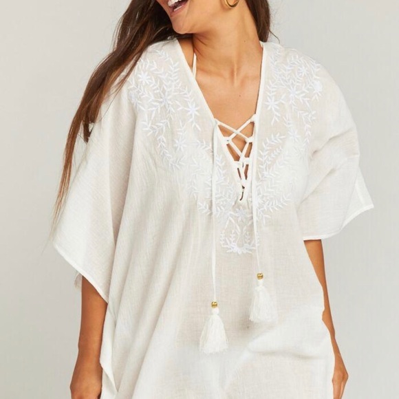 Show me your mumu peta lace up tunic NWT - Picture 2 of 5